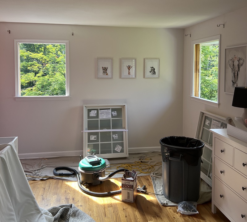 Clean the openings to install new window